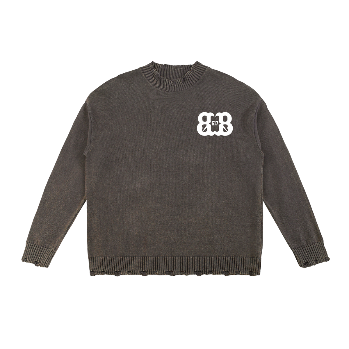 Vintage Washed Hand-Frayed Sweater